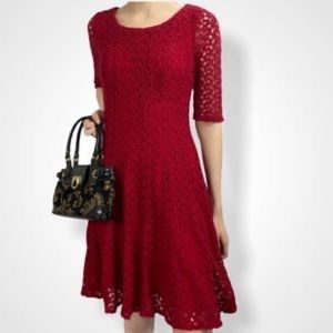Red lace dress